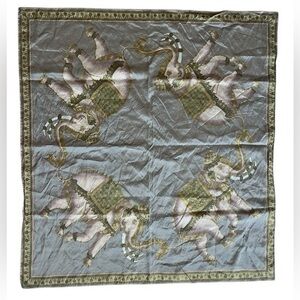 Jim Thompson Chic Gray Elephant Print Scarf